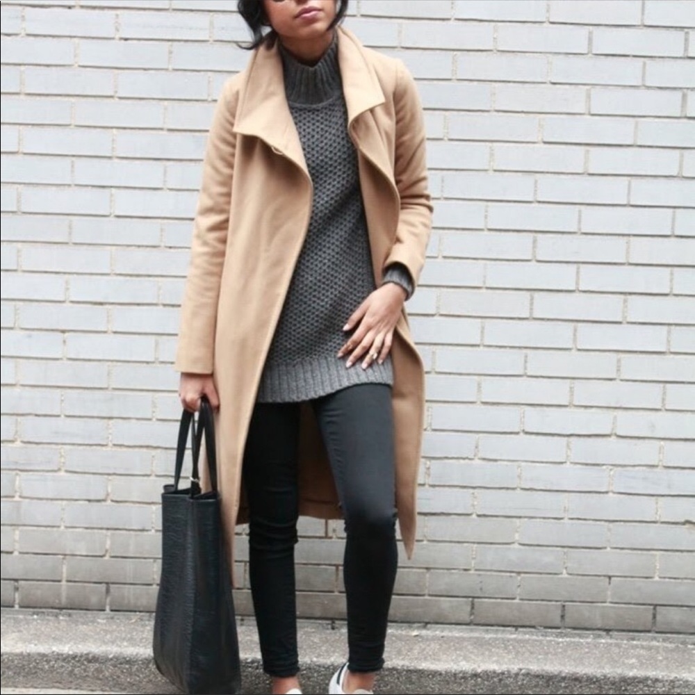 Aritzia Wilfred Camel Wool Coat - Picture 2 of 8